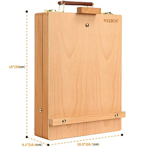MEEDEN Studio Sketch Box Easel- Solid Beech Wood Universal Design Adjustable Tabletop Sketchbox Easel with Storage Box for Plein Air Artist, Art Students & Beginners
