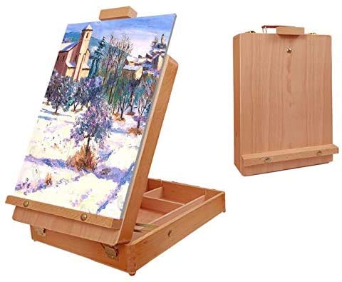 Nuberlic Tabletop Easel Beech Wood Painting Easel Art Easel Stand Suitable for Painters,Adults