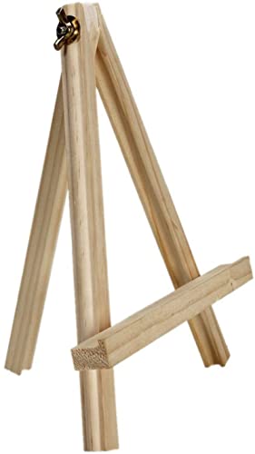 Cettkowns Portable 9" Wood Tripod Tabletop Display Easel for Artist Painting, Sketching, Displaying Photos, Decorative Plates and More