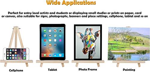 Cettkowns Portable 9" Wood Tripod Tabletop Display Easel for Artist Painting, Sketching, Displaying Photos, Decorative Plates and More