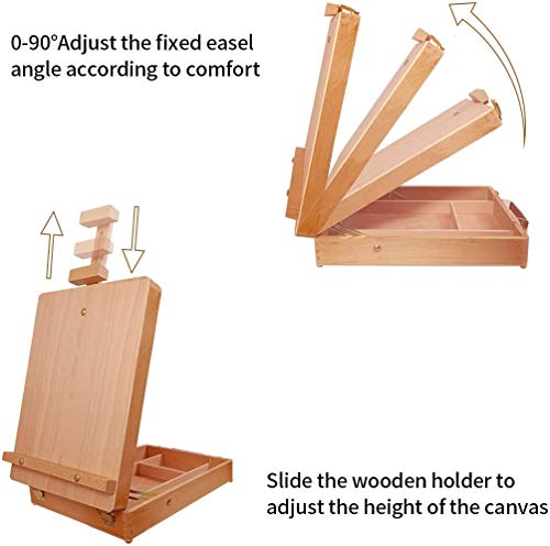 Nuberlic Tabletop Easel Beech Wood Painting Easel Art Easel Stand Suitable for Painters,Adults