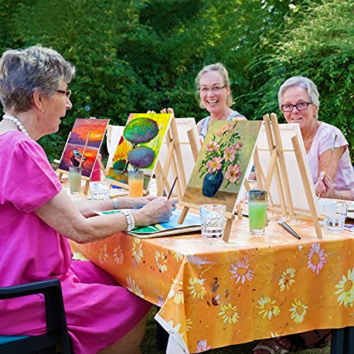 Belle Vous Wooden Tabletop Art Display Easel (4 Pack) - 40cm/16 Inches - Natural Pine Wood Tripods for Displaying Canvas Paintings, Kids Arts & Crafts and Frames