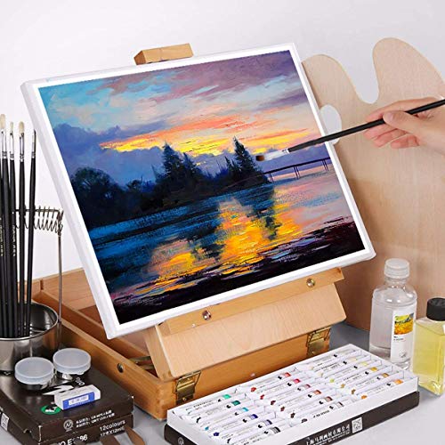 Nuberlic Tabletop Easel Beech Wood Painting Easel Art Easel Stand Suitable for Painters,Adults