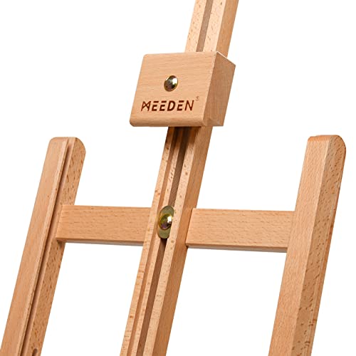 MEEDEN Extra Large Tabletop Easel, 38'' High, Solid Beech Wood Table Easel for Painting Canvas 25'' Max, Studio Art Table Easel for Painting, Sketching, Displaying, Ideal for Artists & Beginners