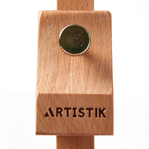 Small Table Top Easel Stand - Mini Tabletop Easel (42 cm Tall) and Artist Table Top Display Easel with Beechwood H Frame Holds Canvases for Painting and Scrapbooking