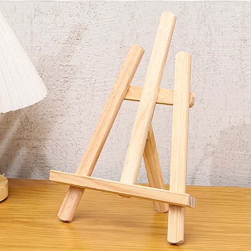 4Pcs Wooden Art Display Easels, Adjustable Tabletop Artist Painting Easel Wooden Display Stand for Painting , Card , Calendar, Drawing, Weddings, Craft Photos (21 x 27cm)