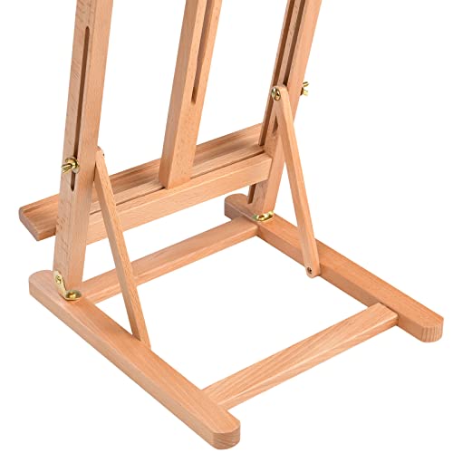 MEEDEN Extra Large Tabletop Easel, 38'' High, Solid Beech Wood Table Easel for Painting Canvas 25'' Max, Studio Art Table Easel for Painting, Sketching, Displaying, Ideal for Artists & Beginners
