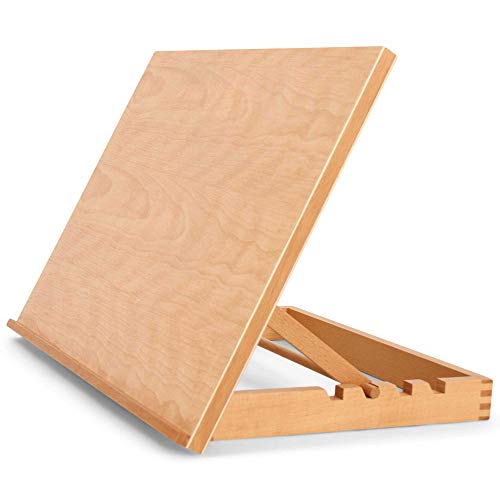 Create Boyne A3 Desktop Table Easel and Craft Workstation, Adjustable Made from Solid Beech Wood for Drawing, Painting, Sketching or Display