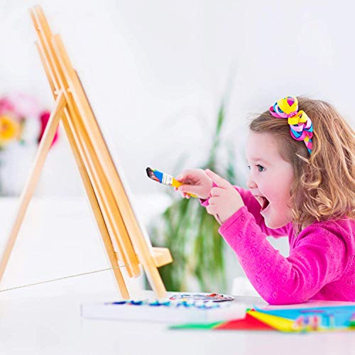 Cettkowns 16" Pinewood Wooden Easel Tabletop Display Easels A-Frame Art Craft Painting Easel Tripod Stand for Kids Student Classroom School Painting Party Table Desktop Easel