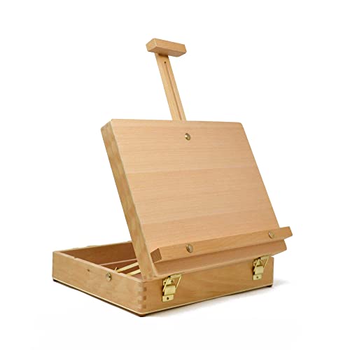 The Art Shop Skipton WYTHOP Landscape Art & Craft Wooden Table Box Easel, Brown