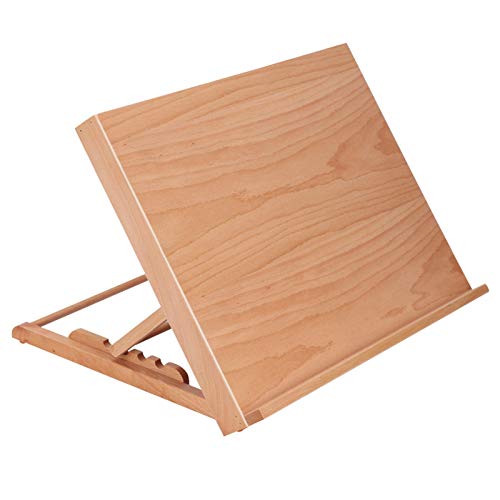 ColdShine Desktop Table Easel Craft Workstation A3 Art Drawing Board Adjustable Wooden Table Desk Canvas Sketch Easel Process Workstation Wooden Drawing Board