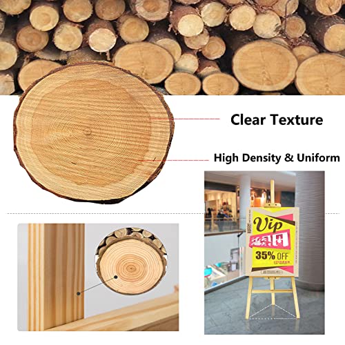 Artist Easel Stand Display Easels Studio Easel Wooden A-Frame Canvas Easel Art Stand, Adjustable Canvas Height, Easel Stand for Wedding Sign, Exhibition Stand, Painting Holder 59 Inch, Natural Pine