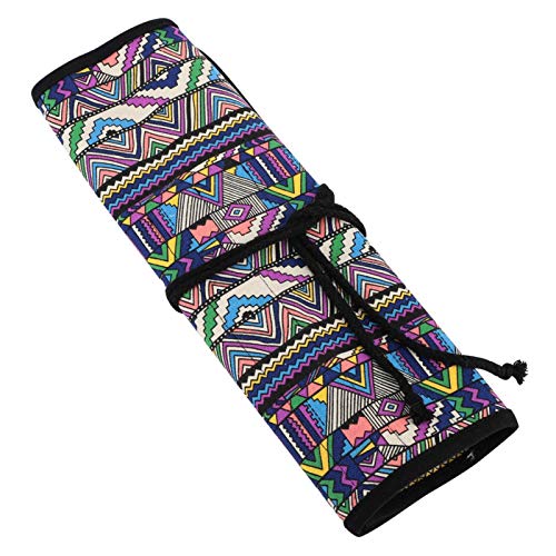 Pssopp Canvas Artist Paint Brush Holder 20 Holes Art Brush Roll Up Case for Artists School Office Brush Pen Storage