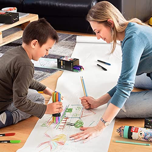 LATERN White Drawing Paper Roll, 22CM x 15M Painting Sketching Paper Art Easel Paper Roll Fadeless Bulletin Board Paper for Kids Children Art Sketch Paint Drawing Gift Wrap