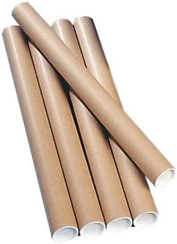 PACKZONE | A1 Postal Tubes | Heavy Duty Cardboard | Plastic END CAPS | 630MMX50MM Rolls | MAILING Packaging Shipping | Available in 5/10/25/50 | (5)