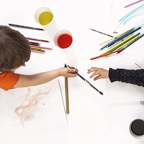 KAVAVO White Paper Roll, 44CM X 10M, White Craft Paper Roll, Ideal for Easel Paper, Bulletin Board Paper, Wall Art, Gift Wrap (Paper-1 Pcs)