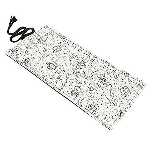DASNTERED Canvas Pencil Wrap Case, 72 Holes Roll Up Pencil Storage Holder for Sketching Drawing Writing, Multi-Purpose Constellatio-n Pattern Pen Organizer Bag for School Office(size:72 Holes)
