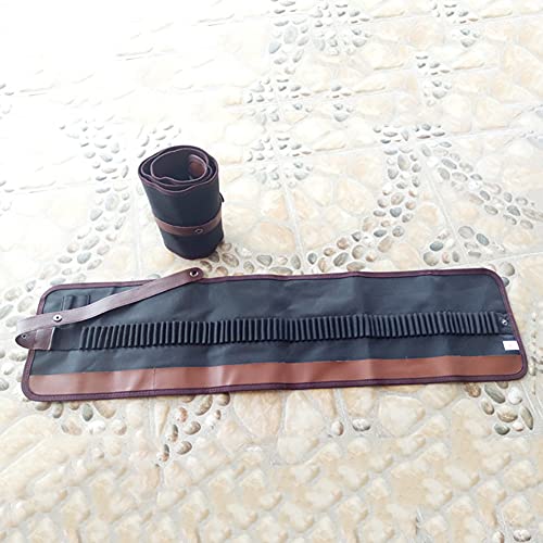 HugeDE Canvas Roll Up Pencil Case Pencil Pouch Holder Pencils Wrap Stationery Case Pencil Organizer for Painter Artist 72 Slots