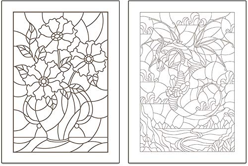 Mindfulness Colouring Postcards/Posters: Anti-Stress Art Therapy Postcard Set Drawn in Adult Colouring Book Style (A5)