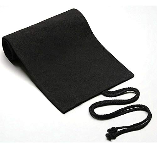 Vogueingtool Canvas Roll Up Pencil Case, Canvas Pencil Roll Black, Multiuse Roll Up Pencil Case Large Capacity Pen Curtain for Coloring Pencil Holder Organizer(48 Rolls),58cmx20cm