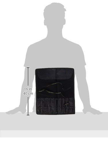 Daler-Rowney Artist Brush Roll Black Storage Carrier Pouch, Ideal for Professional Artists