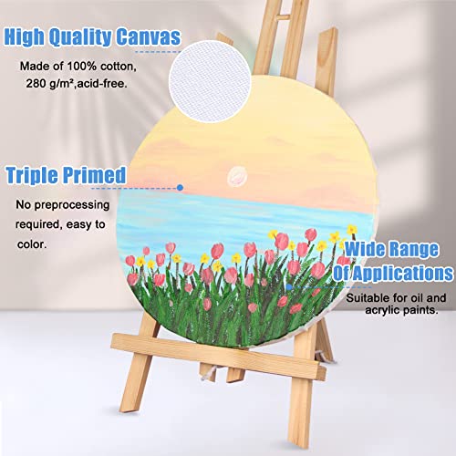 Canvas for Painting Mini Canvas Blank Panels 100% Cotton 3 Pieces for Acrylic Painting Oil Paint Wet Water Art Media