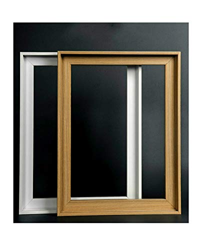 GVS-ART DIY Floating Frame for 40x50CM/16x20 Stretched Canvas,0.8"/2cm Deep.Picture Art Wall Décor,Art Canvas Brown Frame