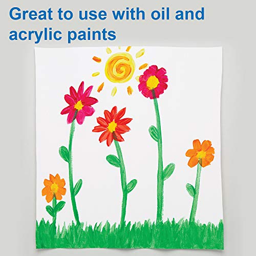 Baker Ross AR498 Blank Roll of 2 M Canvas Perfect for Painting and Artist Work, White