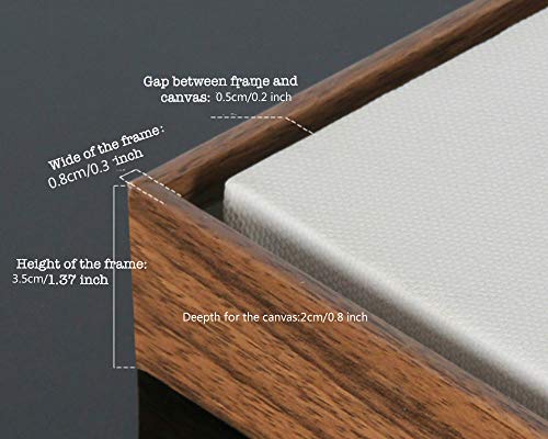 GVS-ART DIY Floating Frame for 40x50CM/16x20 Stretched Canvas,0.8"/2cm Deep.Picture Art Wall Décor,Art Canvas Brown Frame