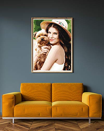 GVS-ART DIY Floating Frame for 40x50CM/16x20 Stretched Canvas,0.8"/2cm Deep.Picture Art Wall Décor,Art Canvas Brown Frame