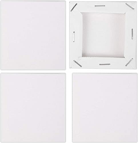 Buystarget 4X Mini Artist Canvases Small 7x7 Cm Framed Art Blank Board Plain Painting UK