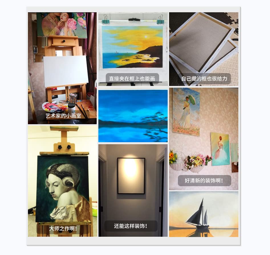 SOWUDM Canvas Roll 3M Long Professional Blank Canvas For Painting Layer Acrylic Oil Painting Canvas Linen Blend Primed Art Supplies For Artist Canvas Roll For Painting (Color : 3M long width 160cm)