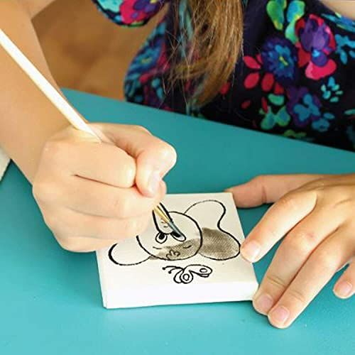 Buystarget 4X Mini Artist Canvases Small 7x7 Cm Framed Art Blank Board Plain Painting UK