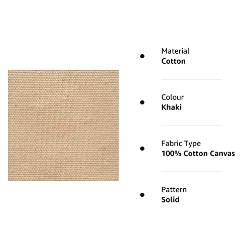 Canvas Fabric - Natural Unbleached 100% Cotton - 230 GSM Half Panama - 160 cm Wide for Craft, Paint, Home Décor, Patchwork by M&J (1 METRE)