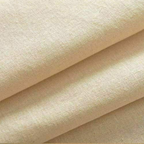 63 inch Wide Medium Weight Calico Fabric for Sewing, Quilting, Curtain Linings, Totes, Art & Crafts 100% Unbleached Natural Cotton, Premium Quality by M&J (2 Meter)