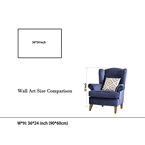 Wieco Art Large Sea Waves Canvas Prints Wall Art Ocean Beach Pictures Paintings for Living Room Bedroom Office Home Decorations Modern Stretched and Framed Seascape Giclee Artwork Ready to Hang