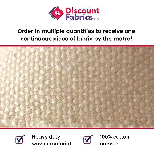 100% Cotton Duck Canvas 340GSM 60” inch Wide (152cm) Awnings beanbags Tote Bags bagmaking, Kids Projects, Craft, Tea Towels, Lining for Sofas, Soft furnishings and Outdoor Furniture.