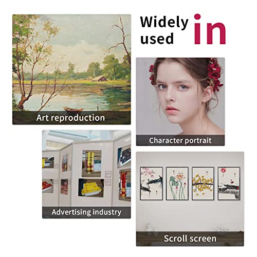 Nisorpa 30 m Canvas Roll for Painting, Cotton Art Canvas Roll, Large White Canvas Roll, Inkjet Canvas Roll, H 60 cm (23.6 in), L 30 m (1181 in)