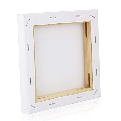 6 Pack Artist Blank Canvas, 30 x 30cm Stretched Canvas Frames Panel Board, Square Art Board For Acrylic Oil Painting