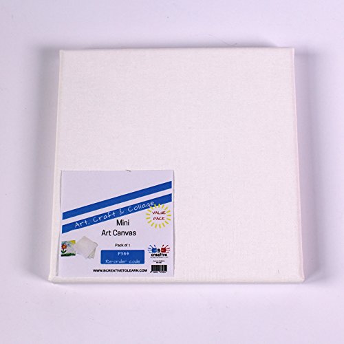 Small White Stretched 3D Wall Art Personalised Canvas for Kids Painting & Crafts by BCreative ®