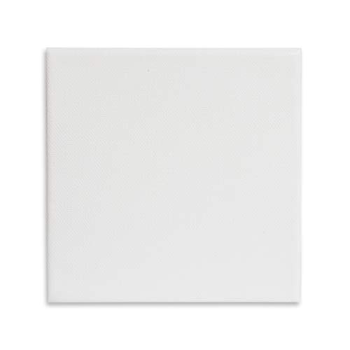 Amazon Brand – Eono Stretched Canvas 15cm x 15cm Set of 4 Blank 100% Cotton