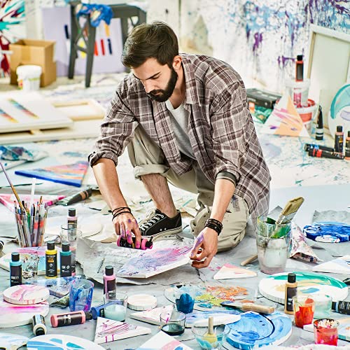 Arteza Stretched Canvas Set, Multipack of 10, Big Mixed Shapes, 100% Cotton, 8 oz Gesso-Primed Blank Canvases, Art Supplies for Acrylic and Oil Painting