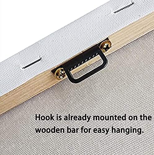 Wieco Art - Morning Dancing 100% Hand Painted Floral Oil Paintings Canvas Wall Art Modern Stretched and Framed Grace Abstract Flowers Artwork Ready to Hang for Living Room Home Decorations