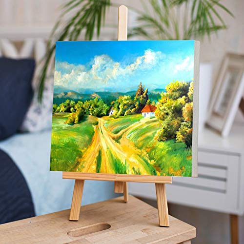 FEPITO Blank Stretched Framed Canvas for Painting 3 Pcs Art Canvas for Kids Adults Students and Professionals (20x20cm 15x15cm 10x10cm)