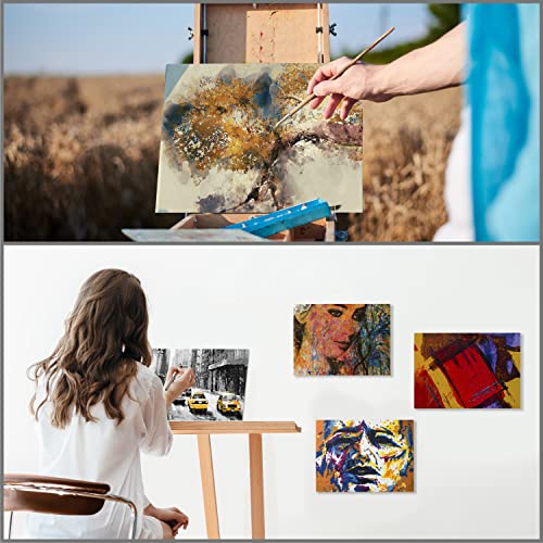 Belle Vous 14 Pack Blank Canvas - 20 x 30cm (8 x 12 inches) - Pre Stretched Canvas Panel Boards - Suitable for Acrylic and Oil Painting Also for Sketching and Drawing