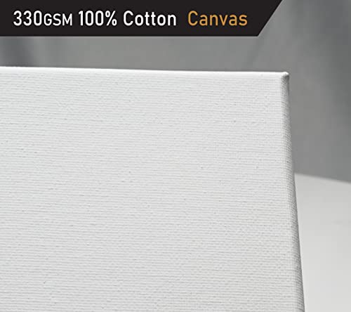 ArtGeo 30cm x 30cm (11 ¾" x 11 ¾") FSC, Stretched Art Canvas, Pack of 3 100% Plastic Free Packaging