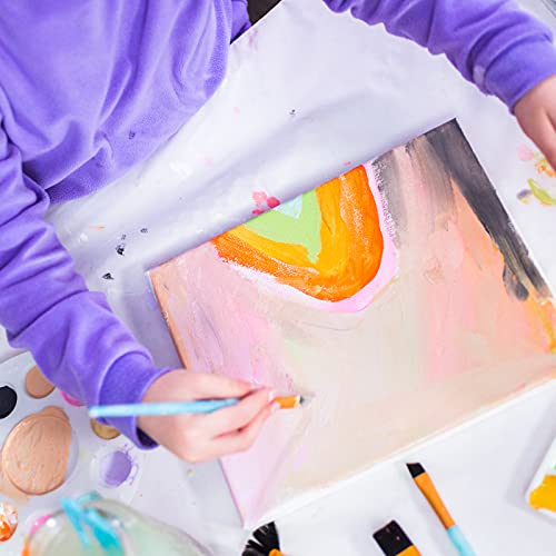 Stretched Canvases for Painting Multi Pack of 8，Assorted Small Size 4x4", 6x6", 8x8",4x6", 6x8", 8x10", 9x12", Blank Mini Art Paint Canvas for Acrylics, Oils,Include Tension Wedges & Hexagon Shapes