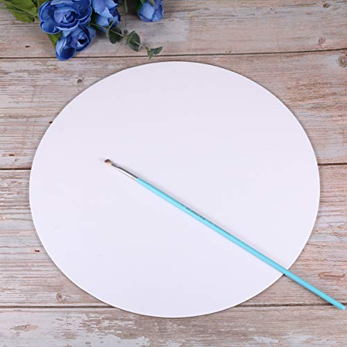 Healifty Round Canvas Panel Boards for Painting Drawing Home Decorations 50cm