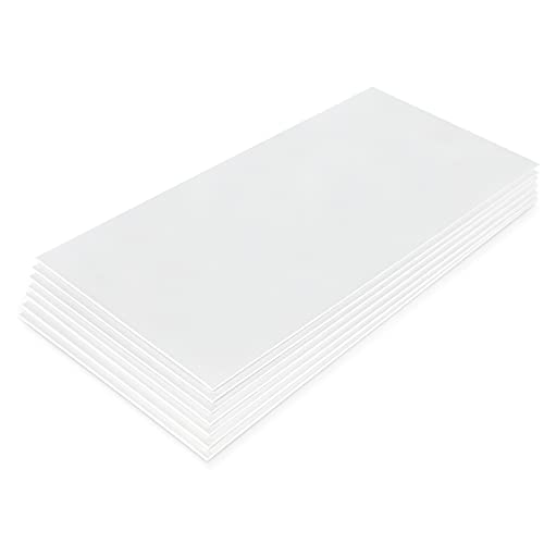 Belle Vous 7 Pack Blank Canvas - 30 x 60cm (12 x 24 inches) - Pre Stretched Canvas Panel Boards - Suitable for Acrylic and Oil Painting Also for Sketching and Drawing