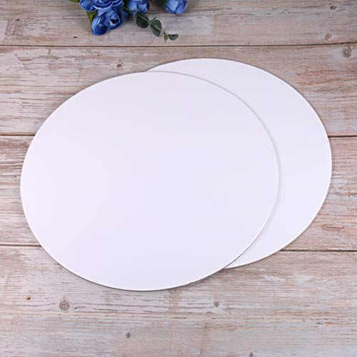 Healifty Round Canvas Panel Boards for Painting Drawing Home Decorations 50cm